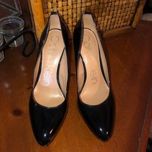 Black Patent Leather Calvin Klein Pumps